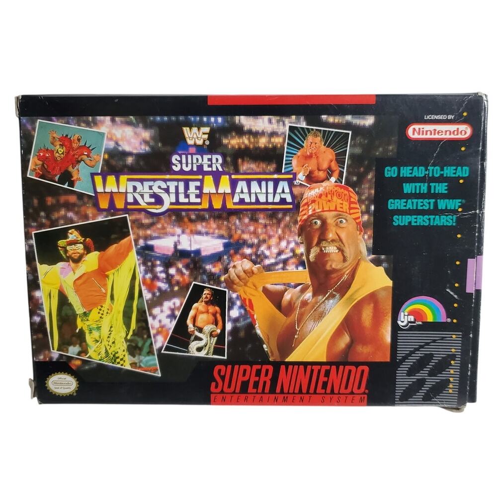 SNES - WWE Super Wrestlemania - Includes Box and Manual